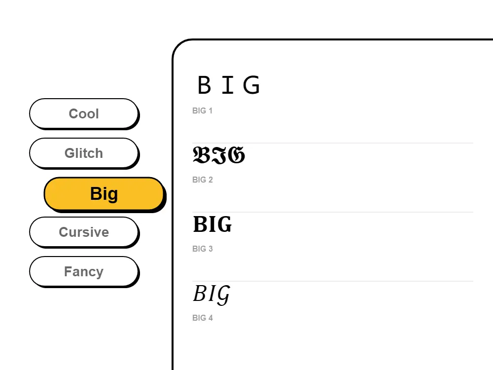 Big Font Style Illustration