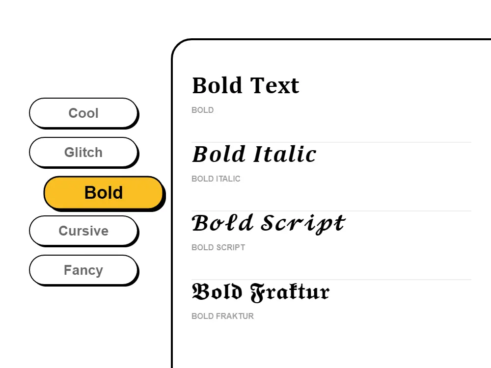 Bold Font Style Illustration