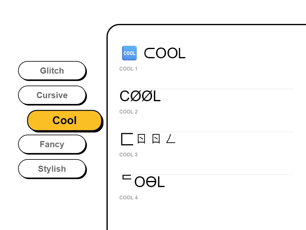 Cool Font Style Illustration