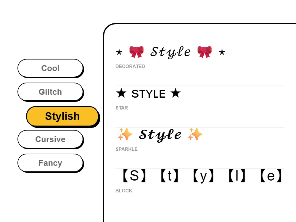 Stylish Font Style Illustration