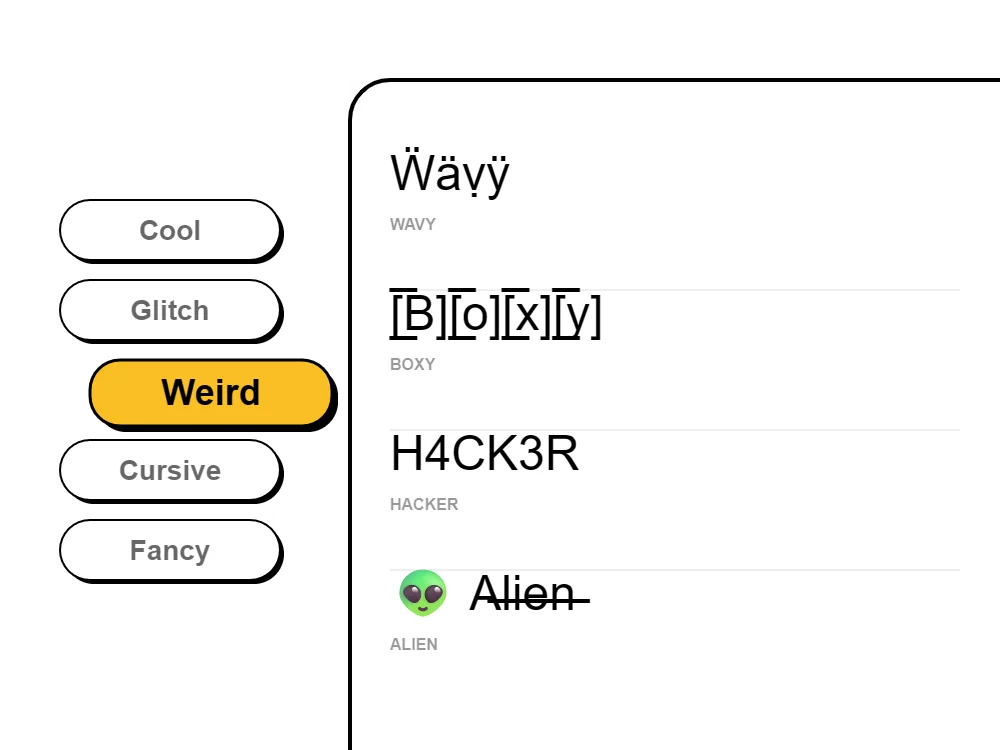Weird Font Style Illustration